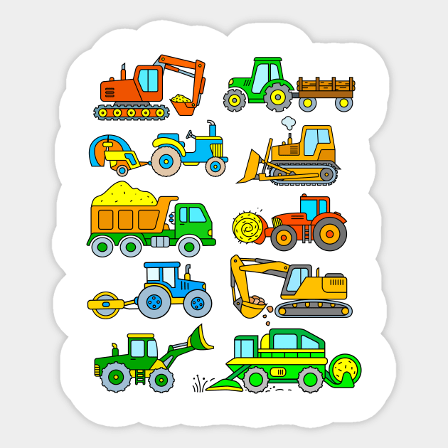 Tractors and Diggers Sticker by samshirts